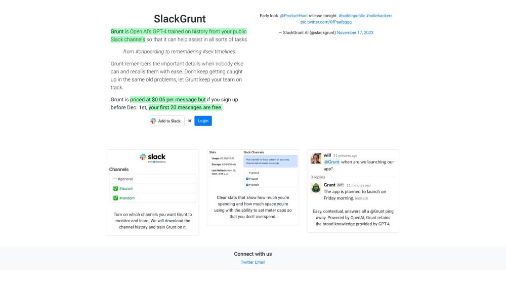 SlackGrunt: AI Tool, GPT-4 Trained on Slack Channels