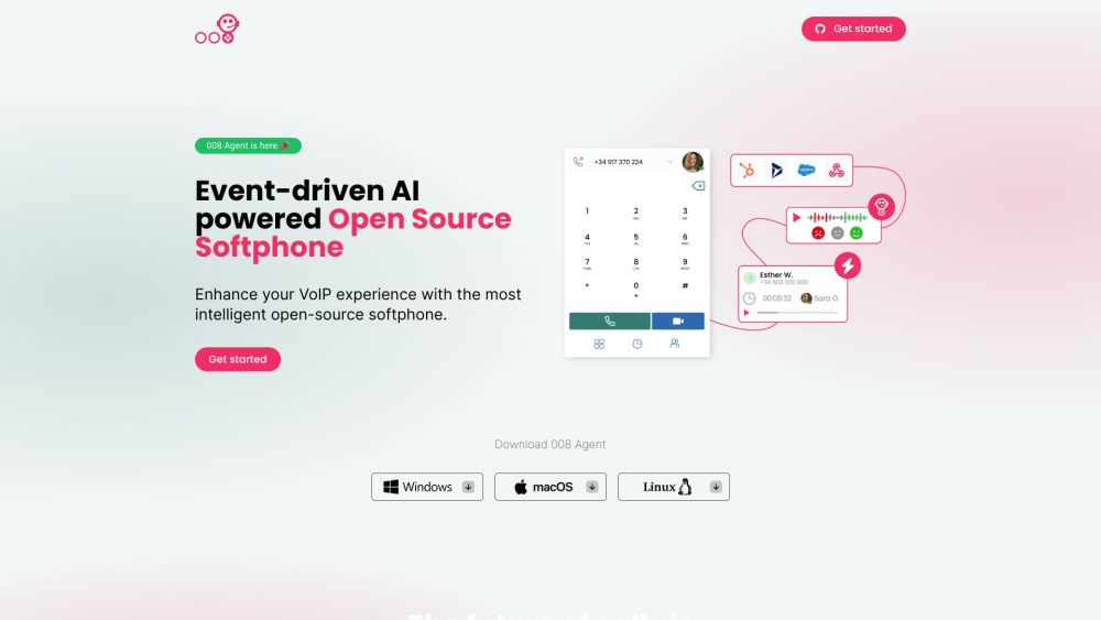 008 Agent: AI Tool for Event-Driven Open Source Softphone