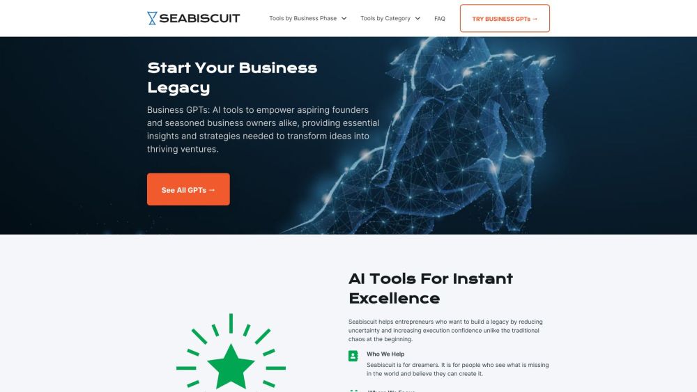 Seabiscuit: AI Tool for Founders to Launch Ventures