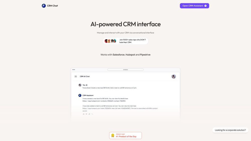 CRM Chat: AI tool for seamless CRM management