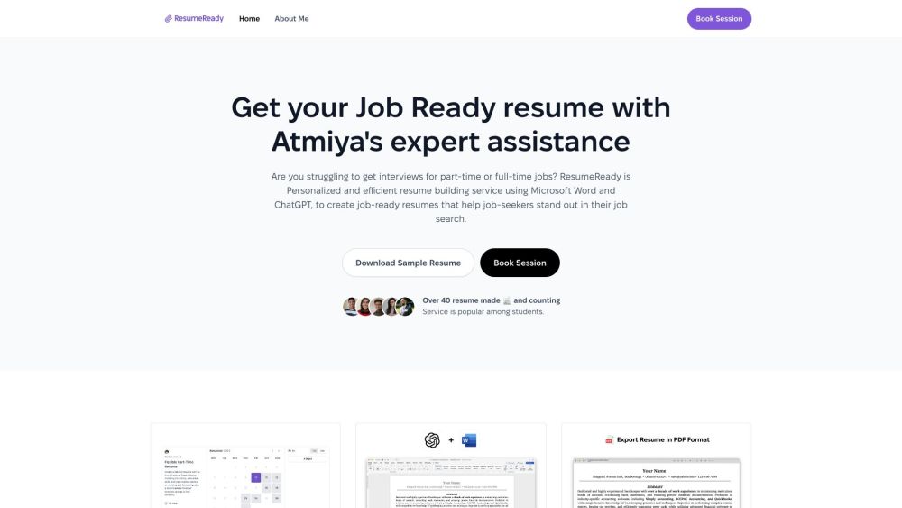 ResumeReady: AI Tool for Professional Resume Building Service