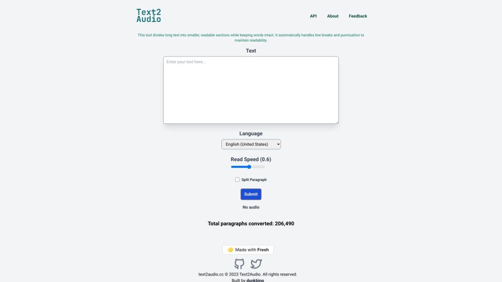 Text2Audio: AI Tool for Text-to-Speech MP3 Conversion