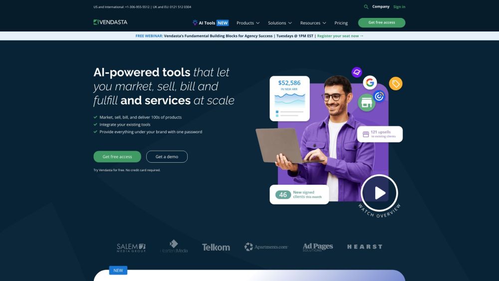 Vendasta: AI Tool for Marketing & Selling Digital Products