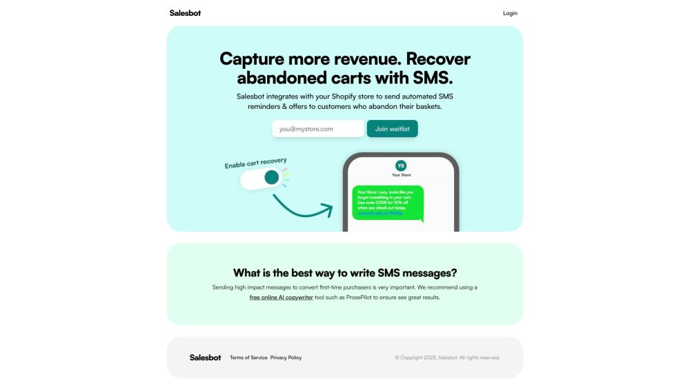 Salesbot: AI Tool to Recover Abandoned Carts