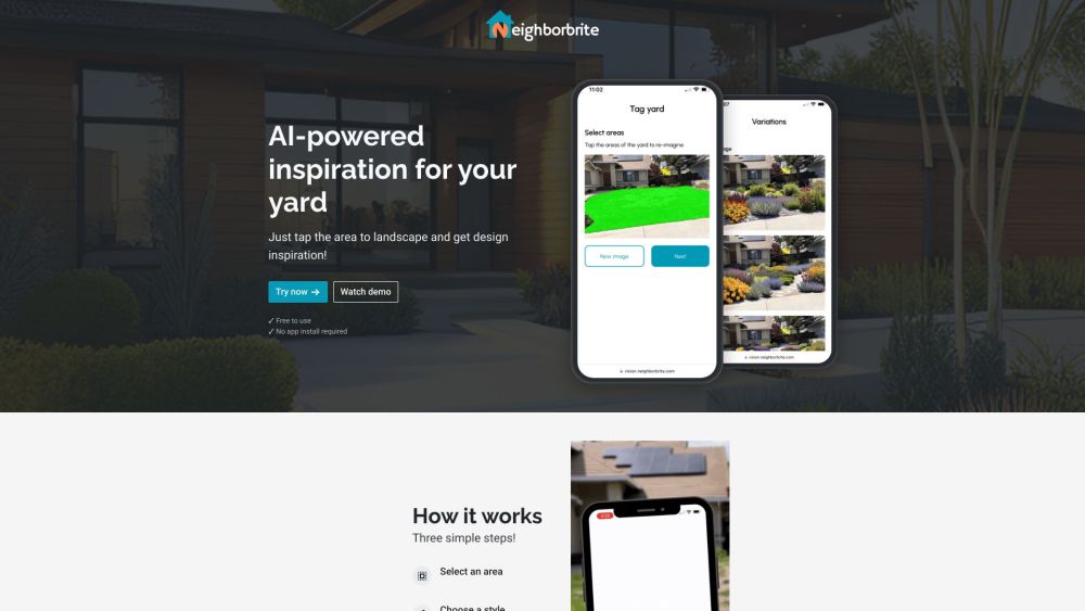 Neighborbrite: AI Tool for Inspiring Yard Design