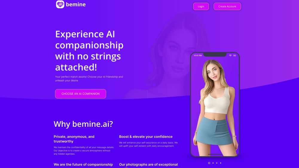 Bemine.ai: Ultimate AI Tool for Companionship