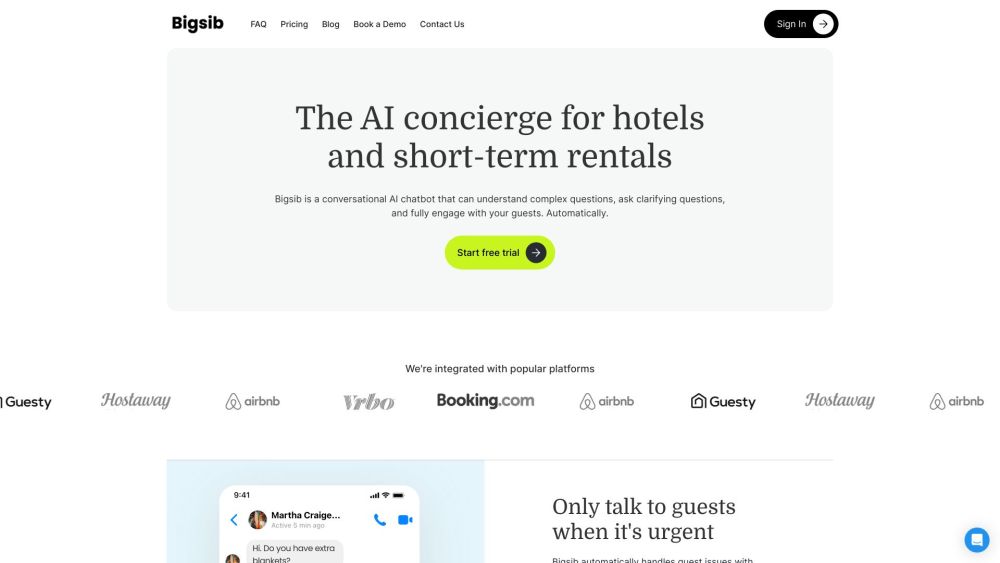 Bigsib: Conversational AI Tool for Rental Hosts