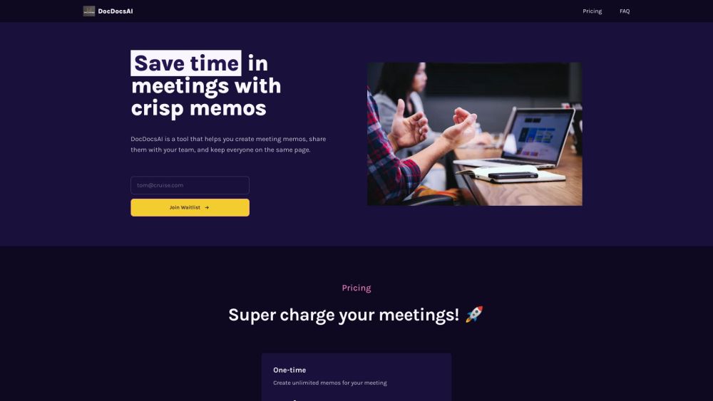 DocDocsAI: AI Tool for Meeting Memos & Team Sync