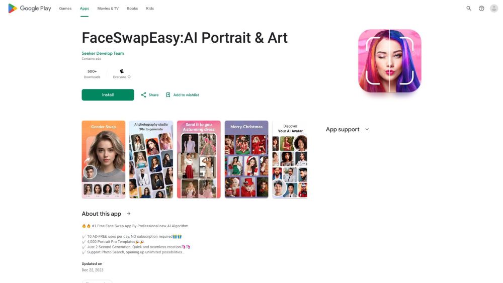 FaceSwapEasy:AI Portrait & Art - AI Tool for Effortless Magic