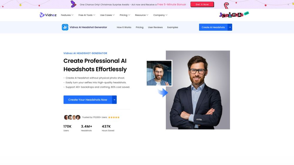 Vidnoz AI Headshot Generator: Fast AI Tool