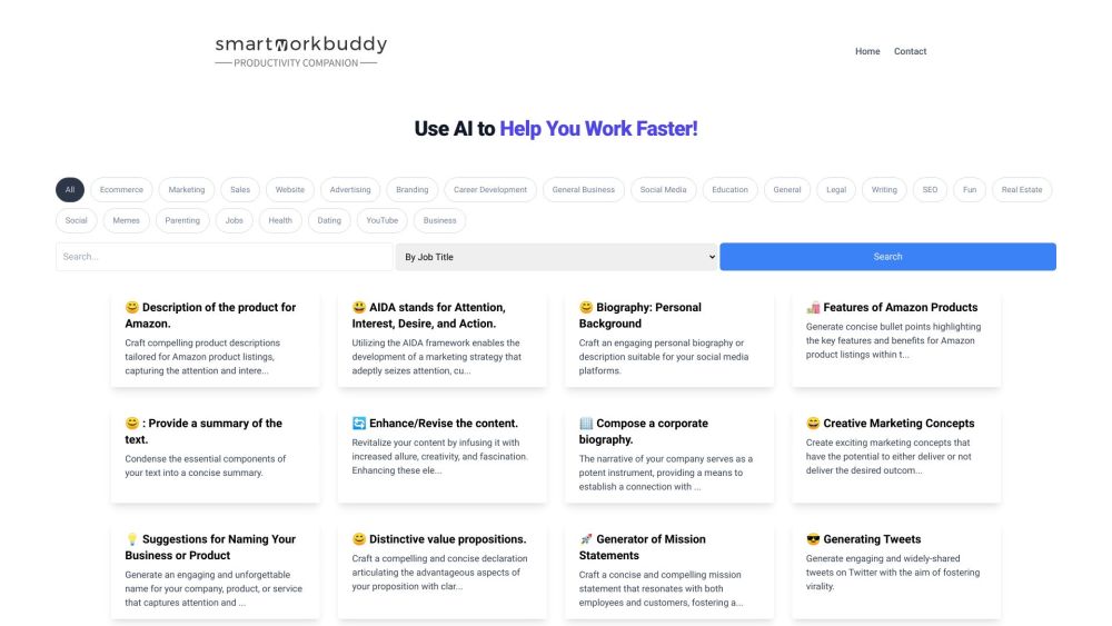 SmartWorkBuddy: AI Tool for Faster Work