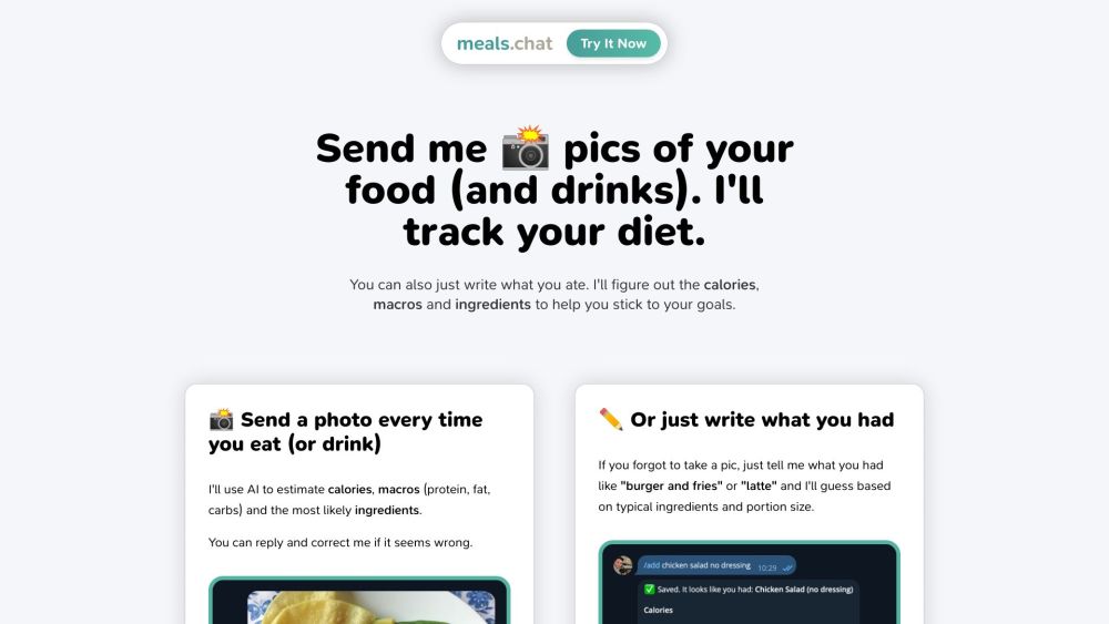 Meals Chat: AI Tool for Food Pics & Macro Tracking
