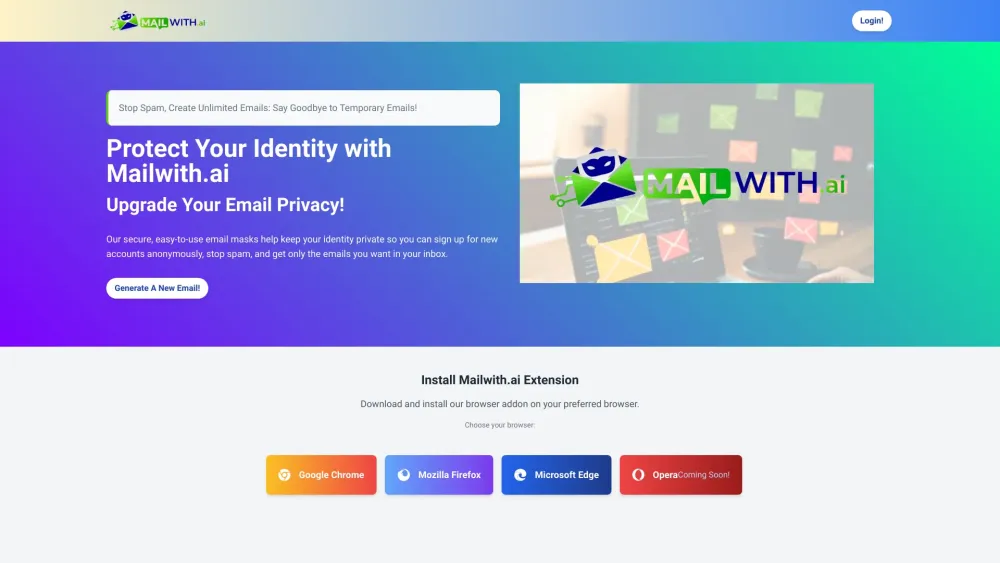 Mailwith.ai: Ultimate ai tool to mask your email