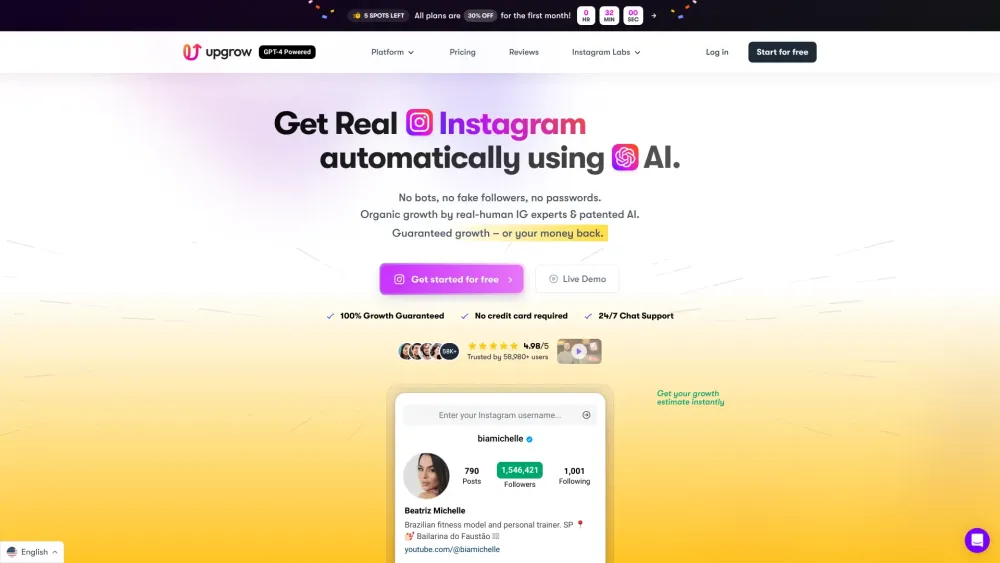 UpGrow: #1 AI-Powered Instagram Growth & AI Tool