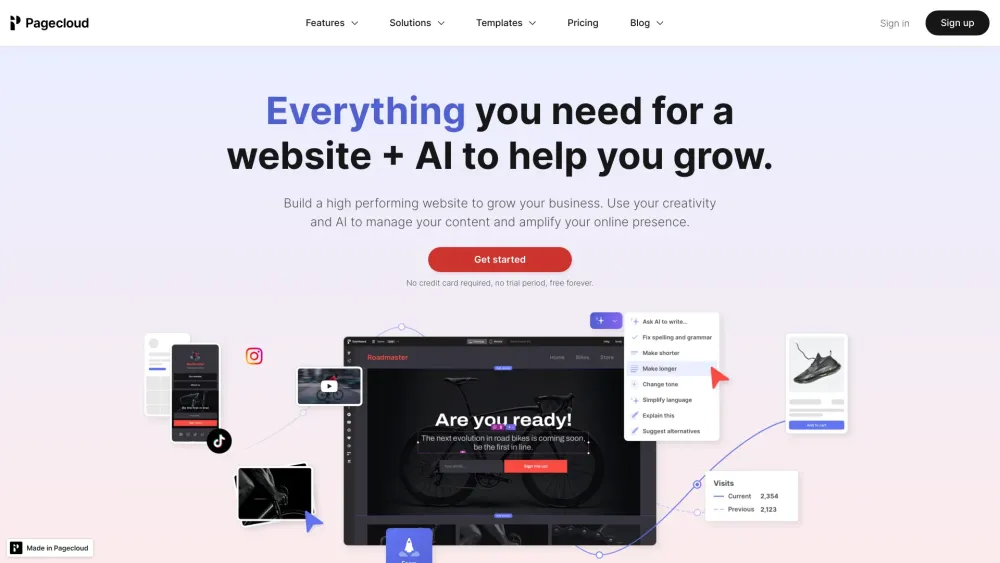 Pagecloud Website Builder: AI Tool for High-Performing Sites