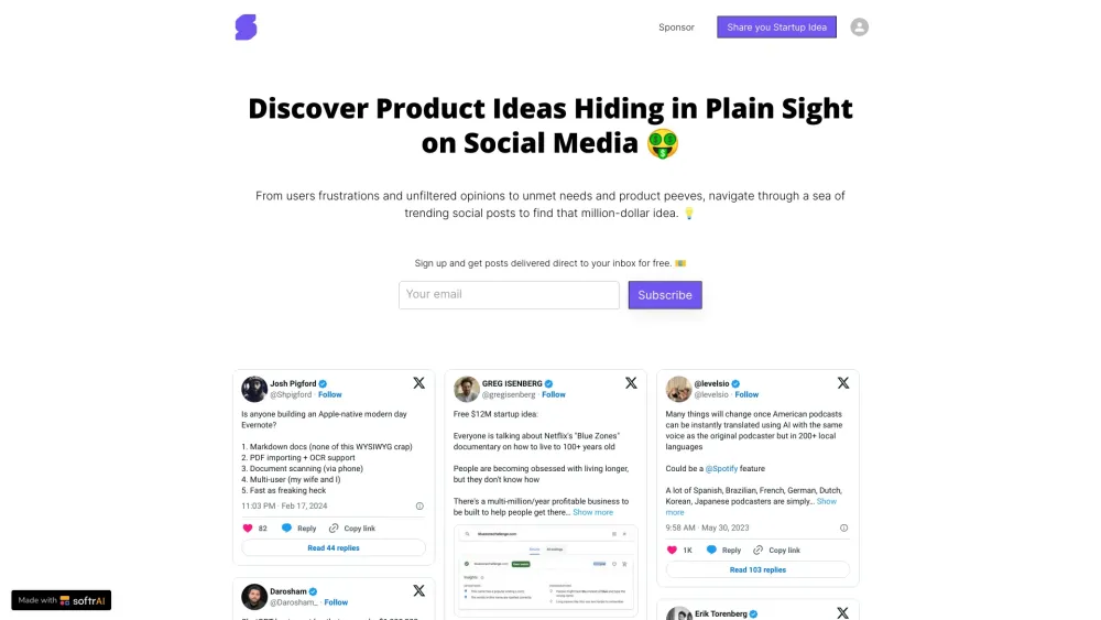 Softr AI: Discover Hidden Product Ideas with This AI Tool