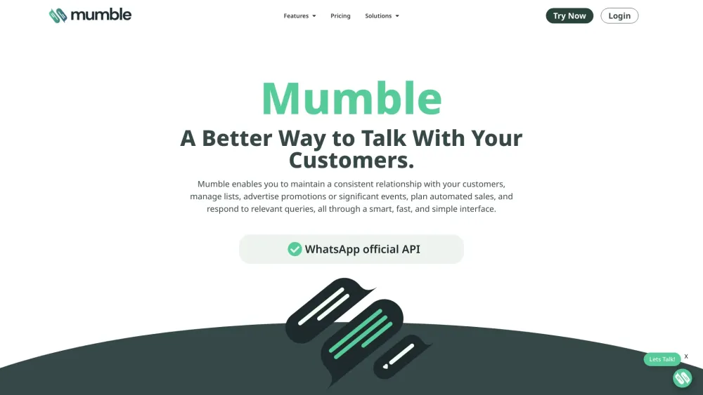 Mumble: Customer Relations & Lists, Promotions, Sales, Queries - AI Tool