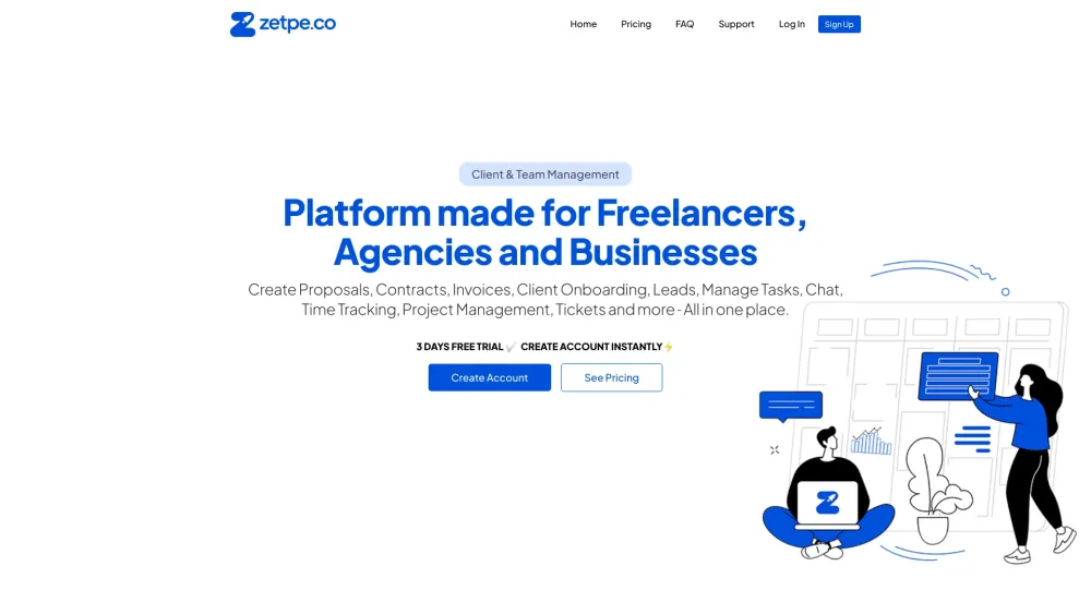 Zetpe: AI Tool for Freelancers & Agencies