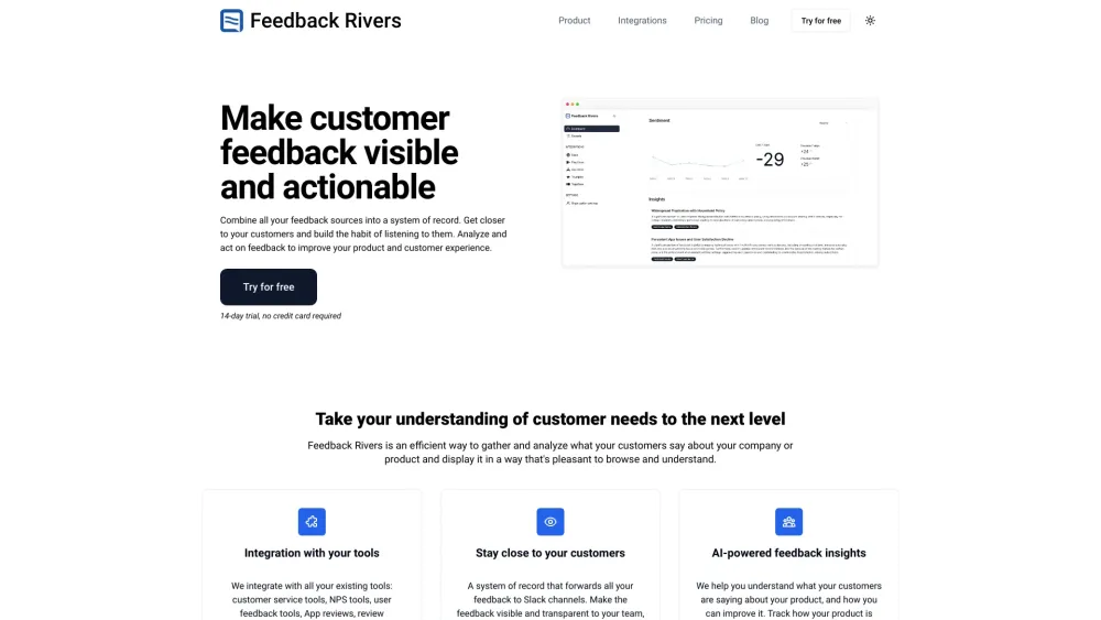 Feedback Rivers: AI Tool for Visible Customer Feedback