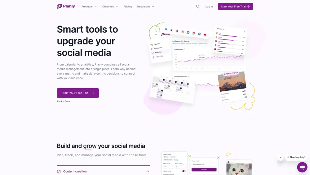 Planly: Social media scheduler & AI tool