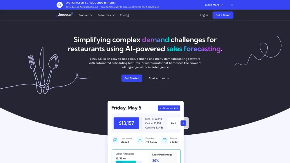 Lineup.ai: AI Forecasting Software for Restaurants