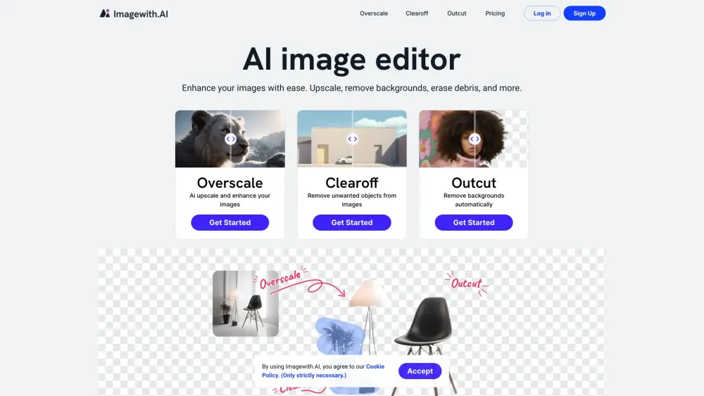 Imagewith.AI: AI Tool for Instant Image Editing