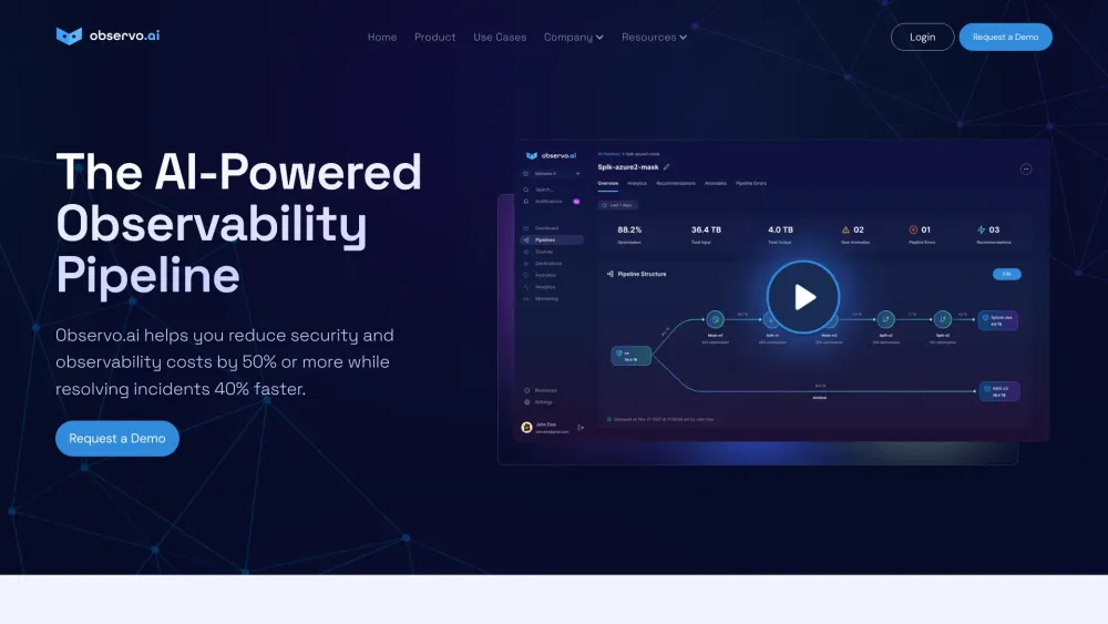 Observo.ai - AI-Powered Observability: Reduce Costs & Resolve Incidents Faster with this AI Tool