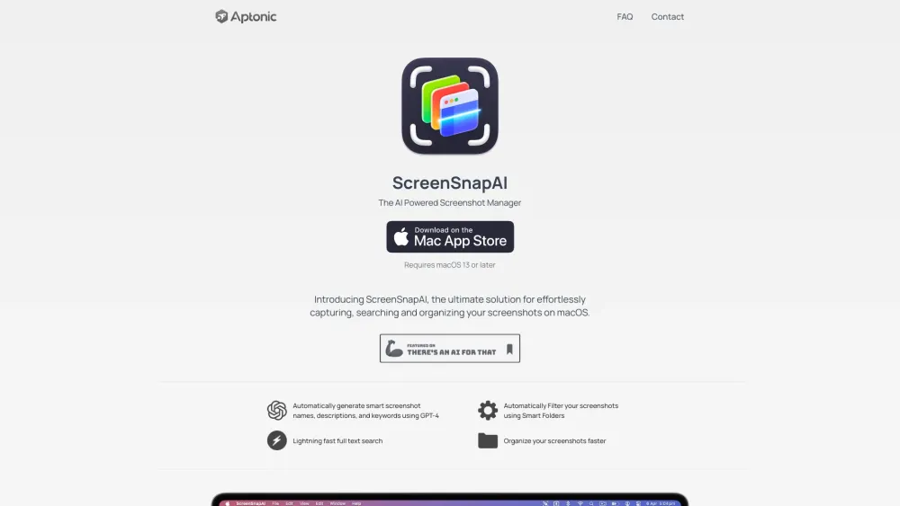 ScreenSnapAI: Capture, Search, Organize - AI Tool