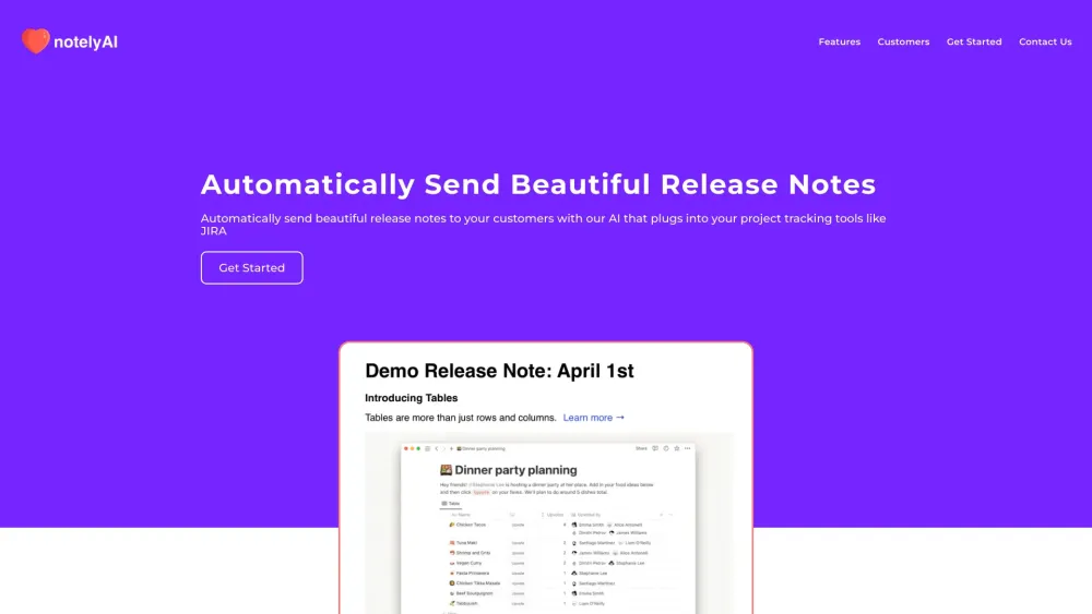 NotelyAi: Ai Tool For Crafting Release Notes Efficiently