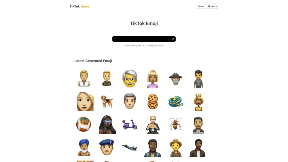 TIKTOKEMOJI.COM: AI Tool for Custom TikTok Emojis