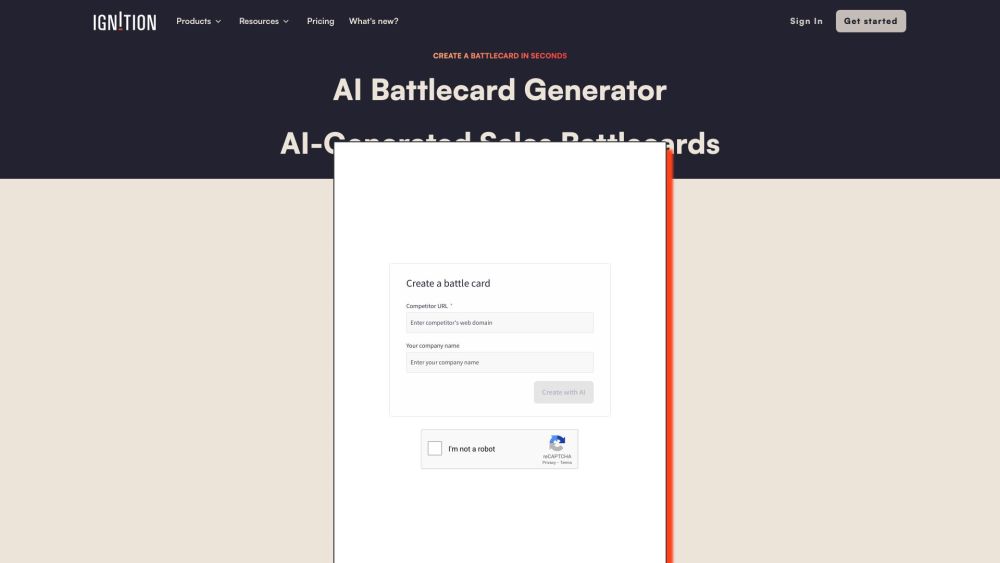 Ignition: AI Sales Battlecards & Templates