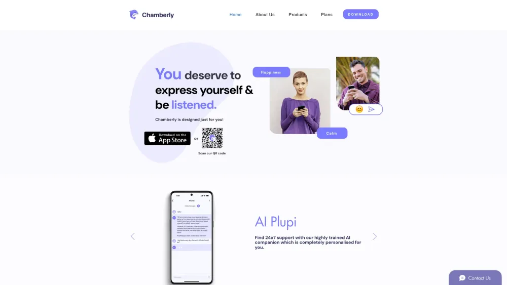 Chamberly: AI Tool for Mental Wellness & Support