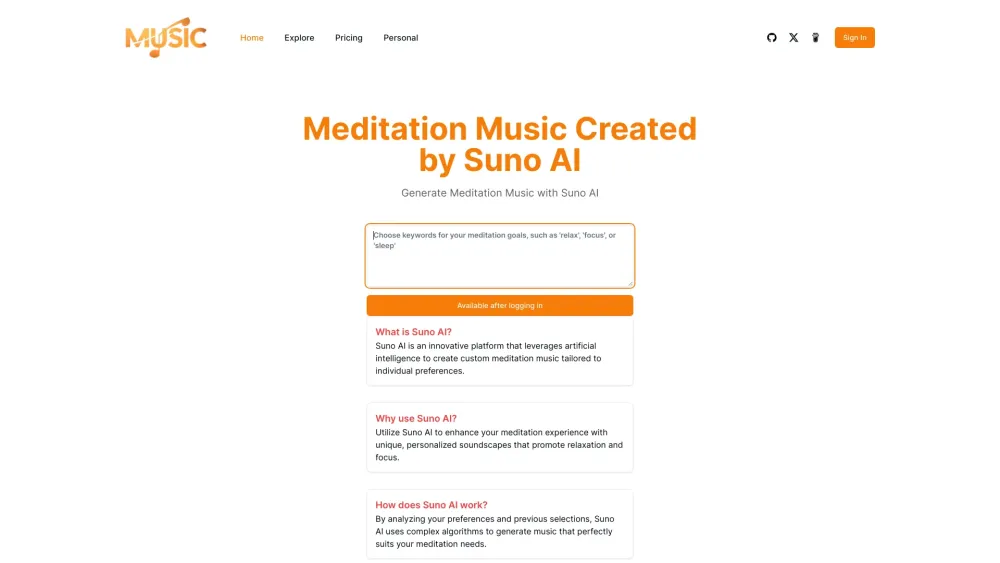 SunoAI: AI Tool for Custom Meditation Music