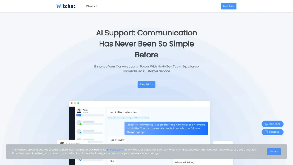 WitChat: AI Tool for Human-Like Chat Support