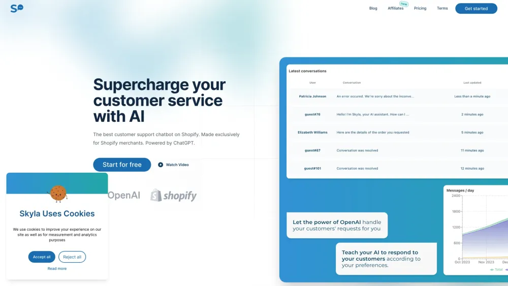 Skyla - Custom ChatGPT for Shopify: AI Tool