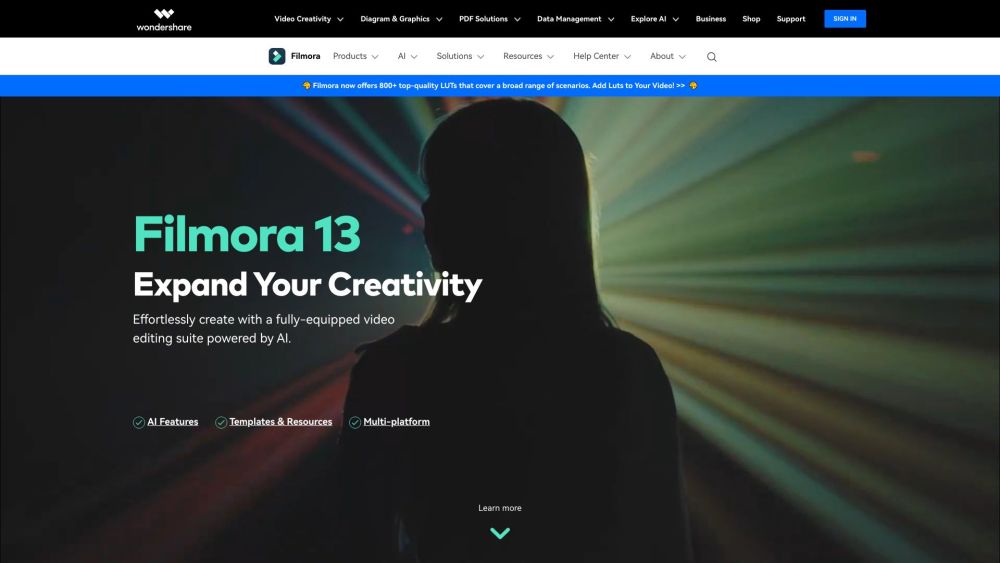 Wondershare Filmora: Creative Video Editor & AI Tool