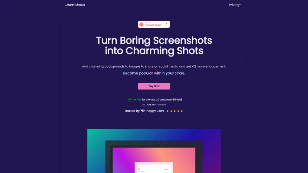 Charm Shot AI: Engaging Screenshots with AI Tool