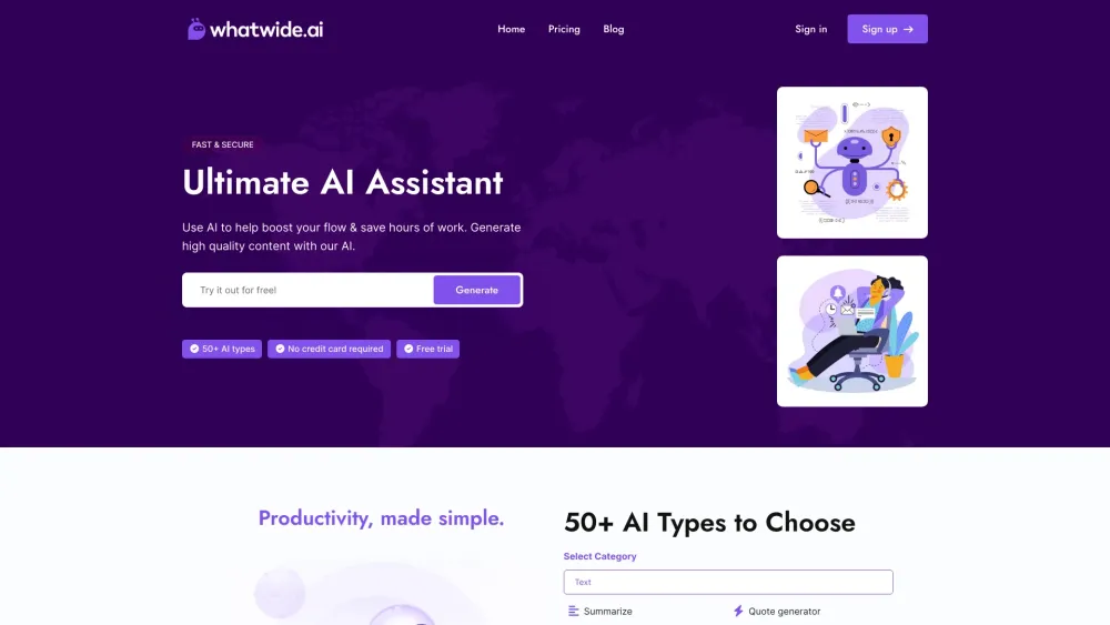 whatwide.ai: AI Tool for Creators & SMBs