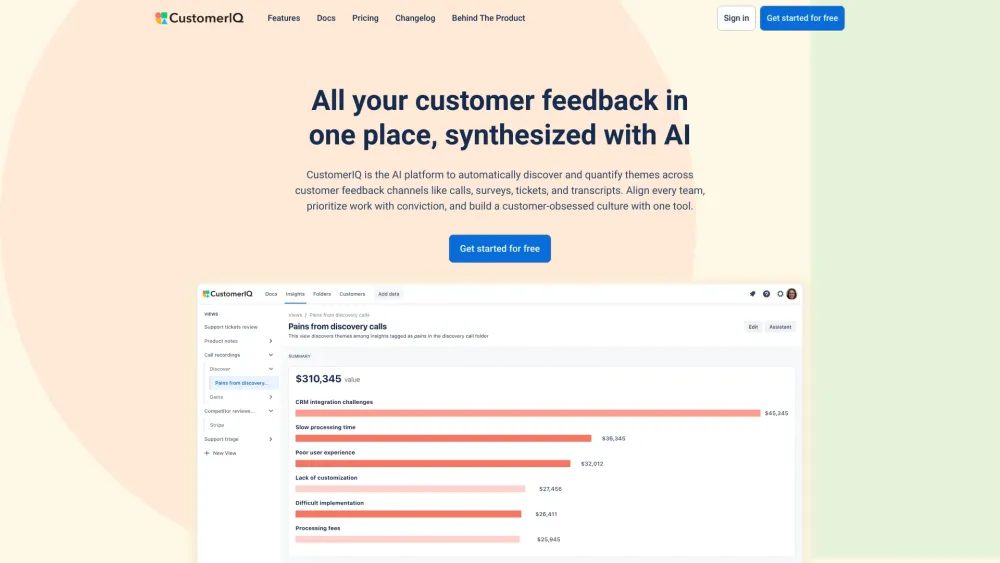 CustomerIQ: AI Tool for Customer Feedback & Needs Quantification