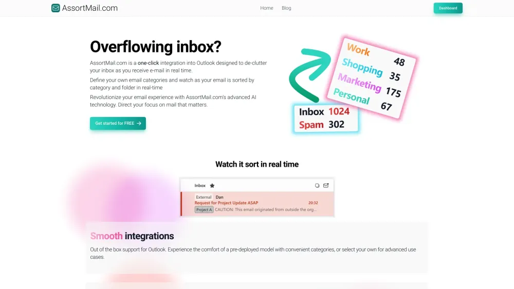 AssortMail: AI Tool for Automated Outlook Inbox Management