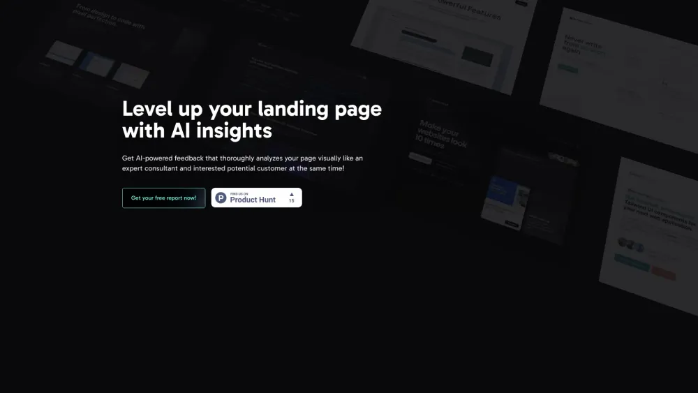 Landing Report: AI Tool for Page Optimization