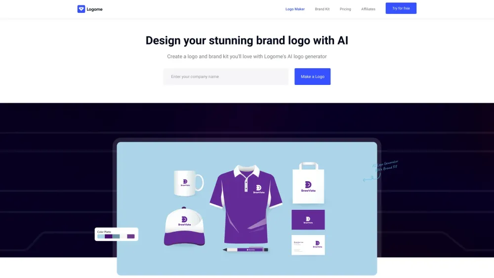 Logome: Craft ideal logo & brand kit with AI - 40 letters