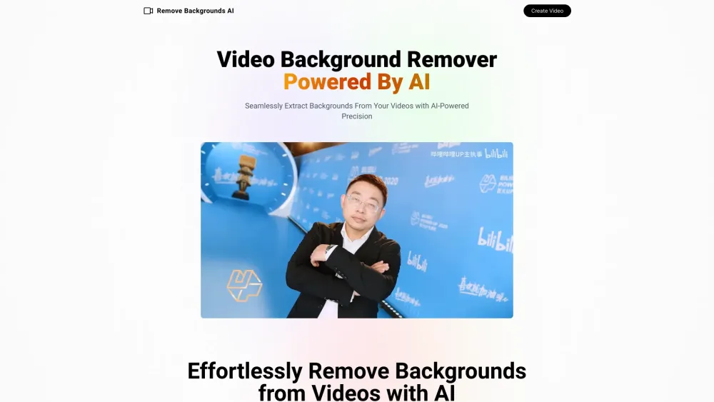 RemoveBackgroundsAI: AI Tool for Video Background Removal