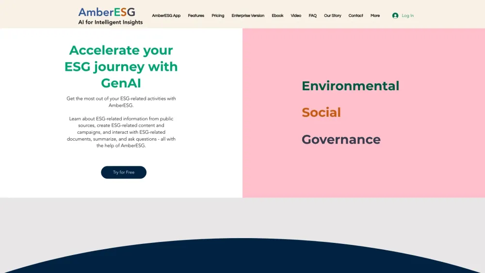 AmberESG: AI Tool for ESG Data Insights & Content