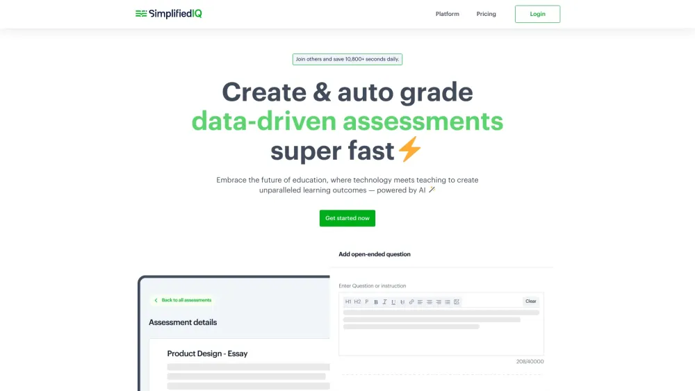 SimplifiedIQ: AI Tool for Fast Data-Driven Assessments