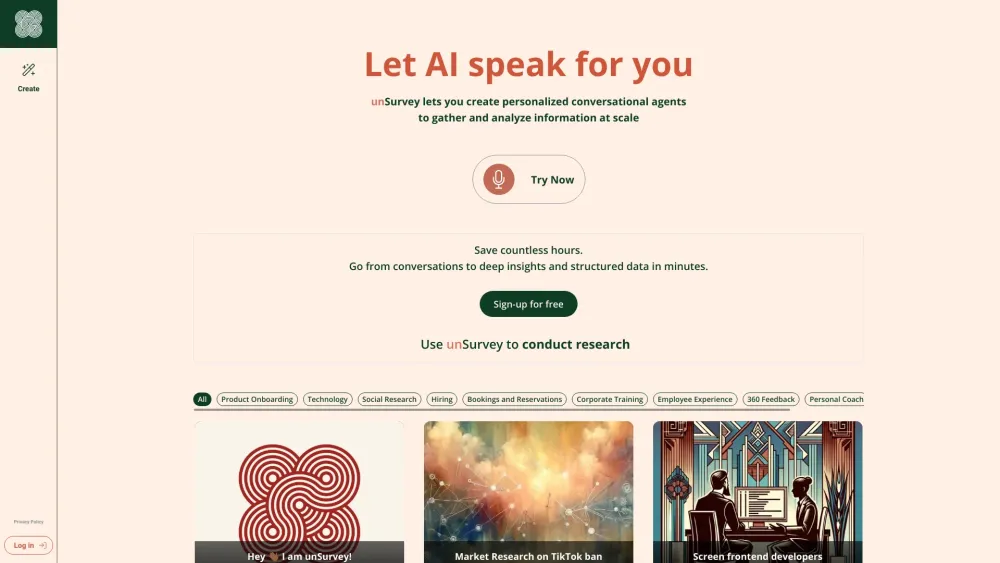 unSurvey: AI Tool for Personalized Conversations