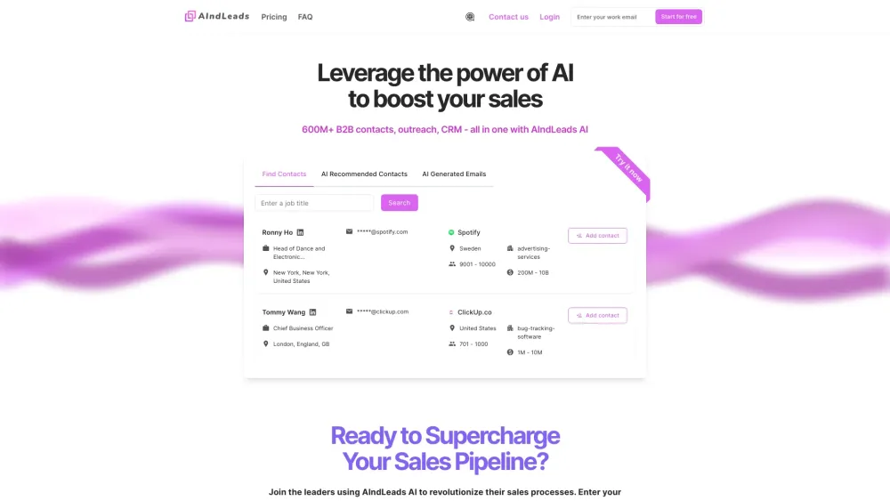 AIndLeads: AI Tool for B2B Lead Generation