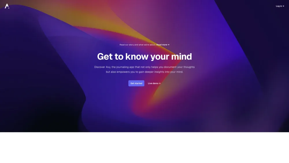 Avy: AI Tool Journaling App for Mental Well-Being