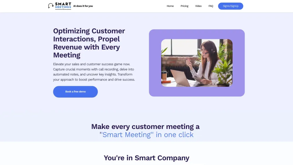 SmartMeetings.ai: AI Tool for Smarter Meetings