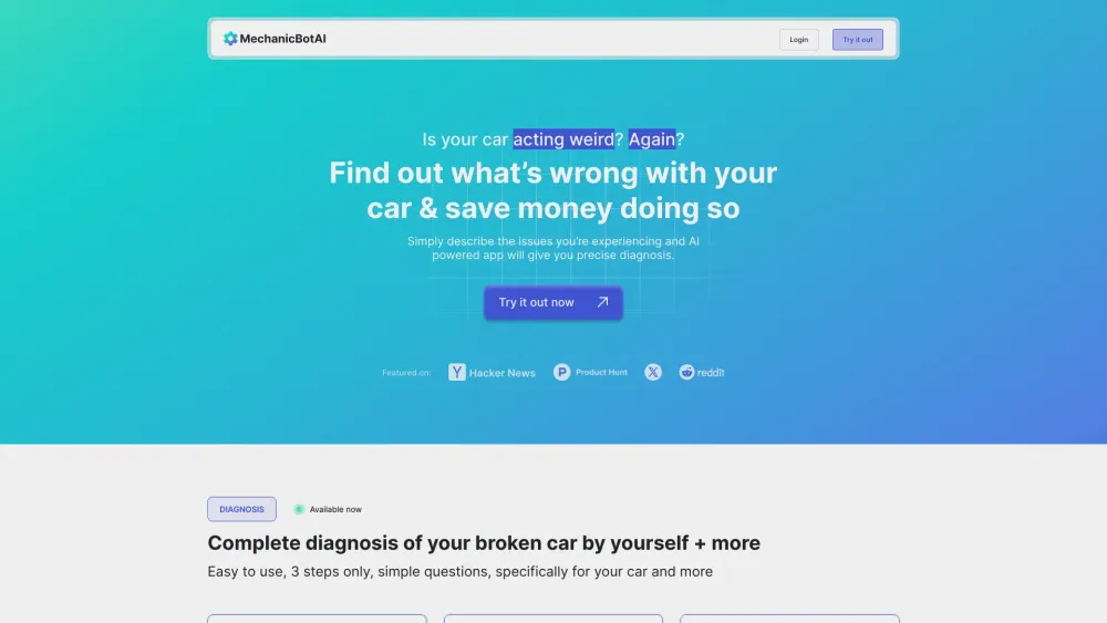 MechanicBotAI: AI Tool for Instant Car Diagnosis